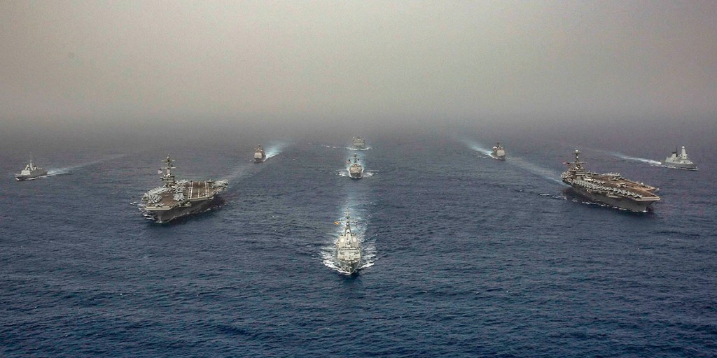 Why the US Navy has 10 ships, 130 aircraft and 9,000 personnel in the Mediterranean