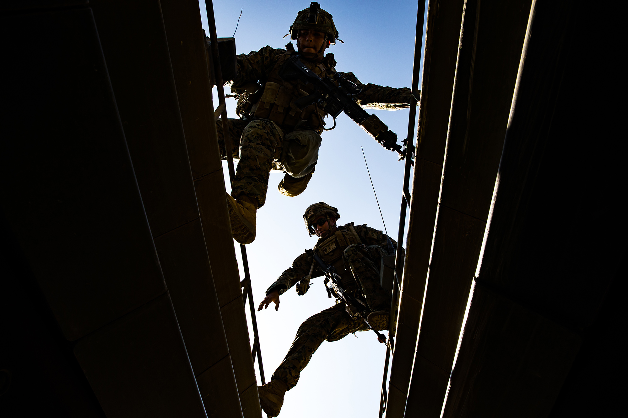 Marines with 3rd Battalion, 4th Marine Regiment conducts Assault Amphibious Vehicle egress training during a Marine Corps Combat Readiness Evaluation (MCCRE) on Marine Corps Base Camp Pendleton, Calif., Aug. 11, 2020.