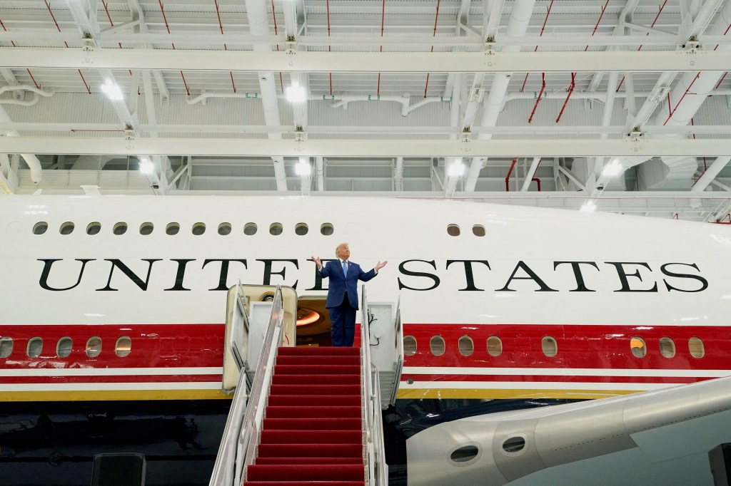 In a first, Trump will travel aboard Qatari-donated Air Force One