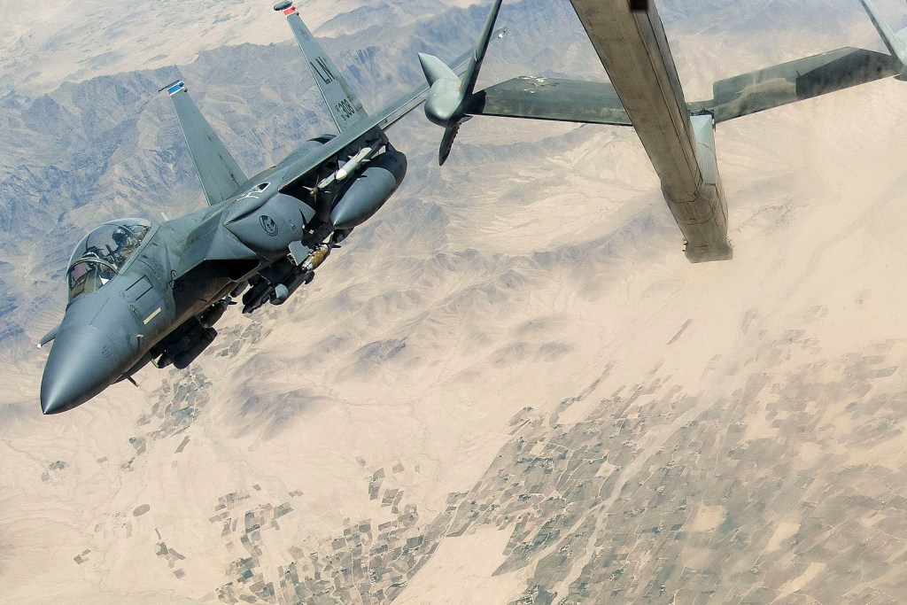 With Afghanistan off-limits, US hunts for safe airspace as Mideast mission continues