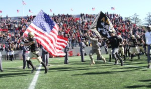West Point removes motto from Army football spirit flag