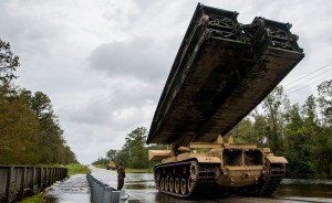 Marines from Camp Lejeune break out amphibious assault vehicles during Florence relief efforts