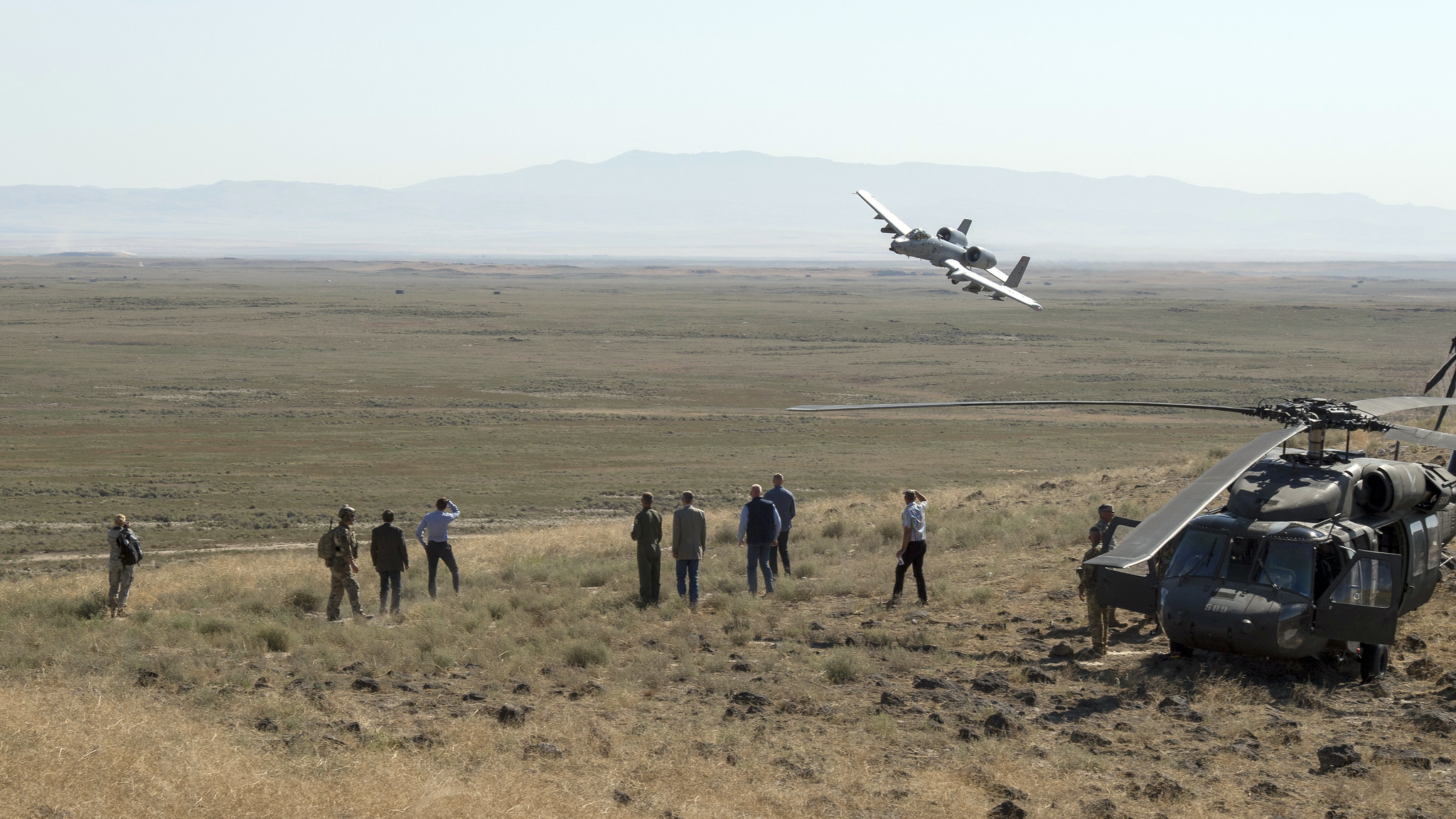 A-10 Thunderbolt IIs train at the Idaho Army National Guard's Orchard Combat Training Center south of Boise on Aug. 19, 2019.