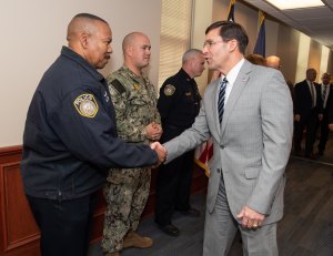 Esper’s balancing act in Pensacola: showing support after shooting while encouraging training foreign allies