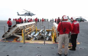 US Navy completes final weapons elevator on aircraft carrier Gerald R. Ford