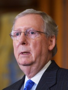 Senate Republican leader Mitch McConnell appears to freeze up again