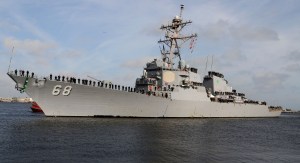 SM-2 missile explodes, damaging Navy destroyer