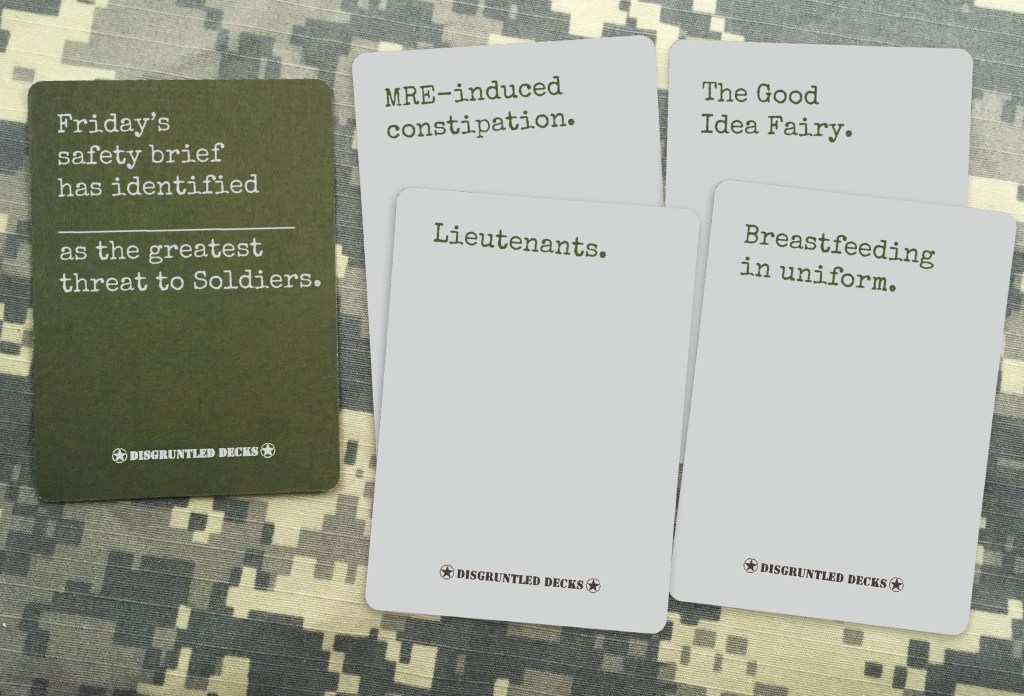 Lieutenant creates military-themed game to rival Cards Against Humanity