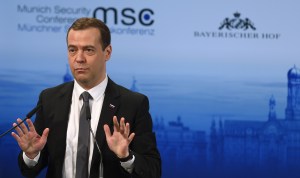 In Munich, Medvedev Tries To Leverage European Anxieties for Sanctions Relief