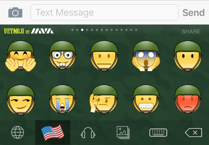 Send military-themed emojis with IAVA’s new Vetmoji app
