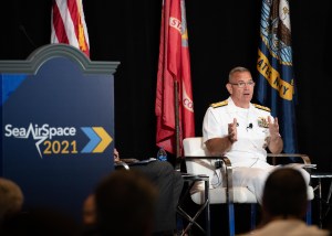 Military and civilian leaders must work to secure dual-use technologies, top Navy officer says