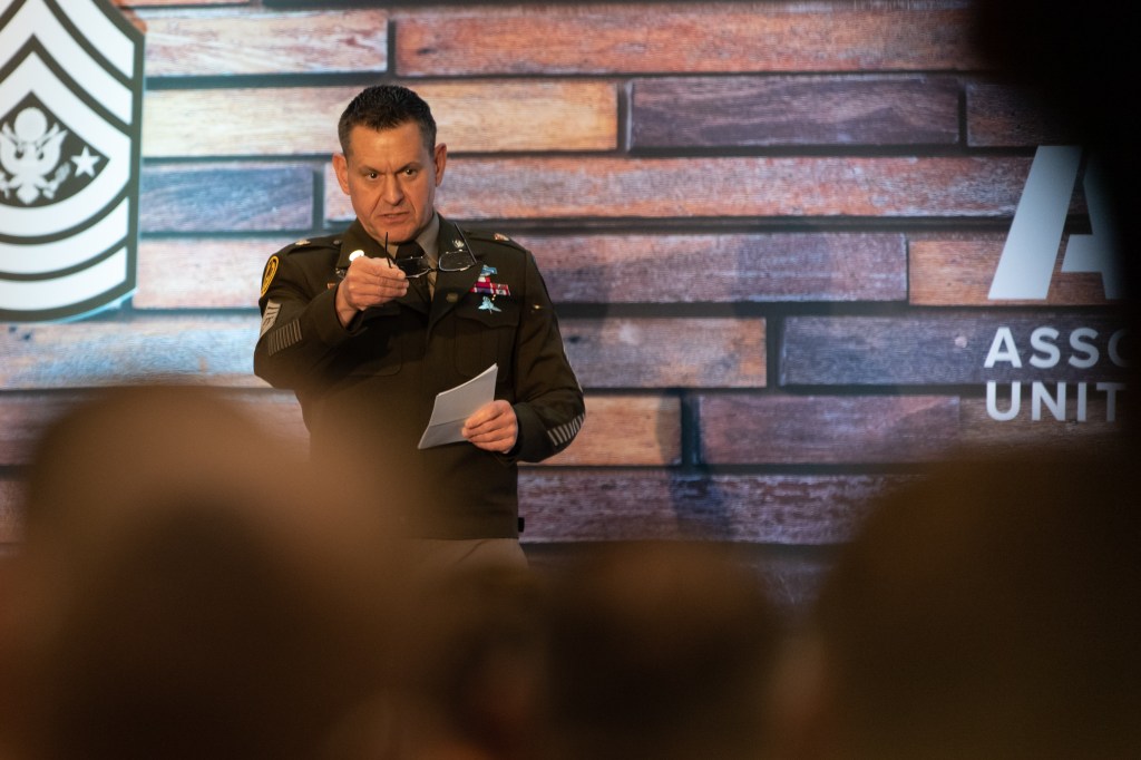 Army at work on a digital ‘blue book’ app, top enlisted soldier says