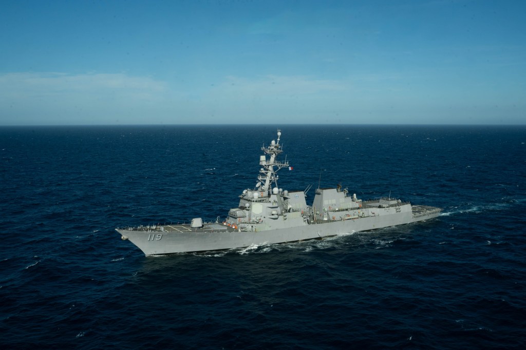 USS Delbert D Black concludes brief surge deployment with carrier Ford