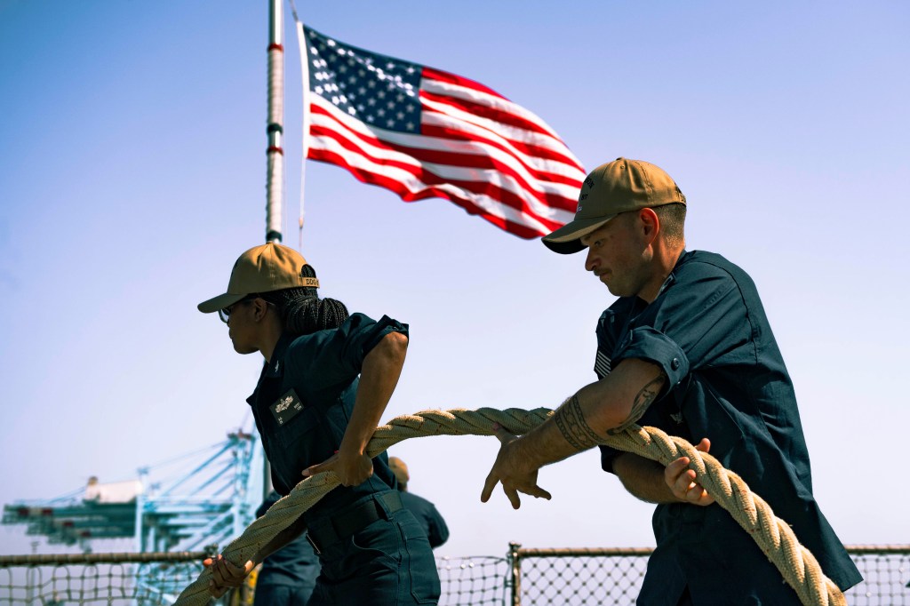 After months taking on Houthis, Navy warship Mason leaves Middle East