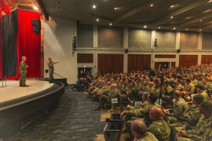 Navy’s top officer and enlisted sailor visit troops in Guam