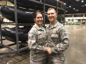 Irma washed out their wedding plans. This Air National Guard couple tied the knot anyway, then got to work