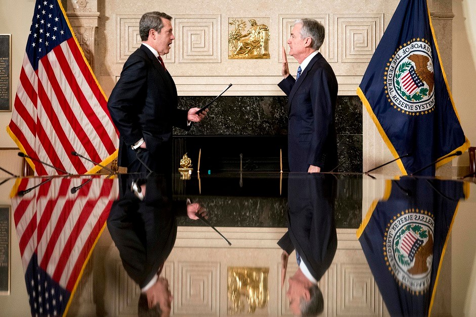 Powell sworn in as 16th chairman of Federal Reserve