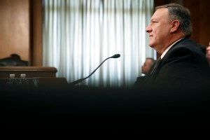 Pompeo vows to confront Russia, dodges Mueller questions