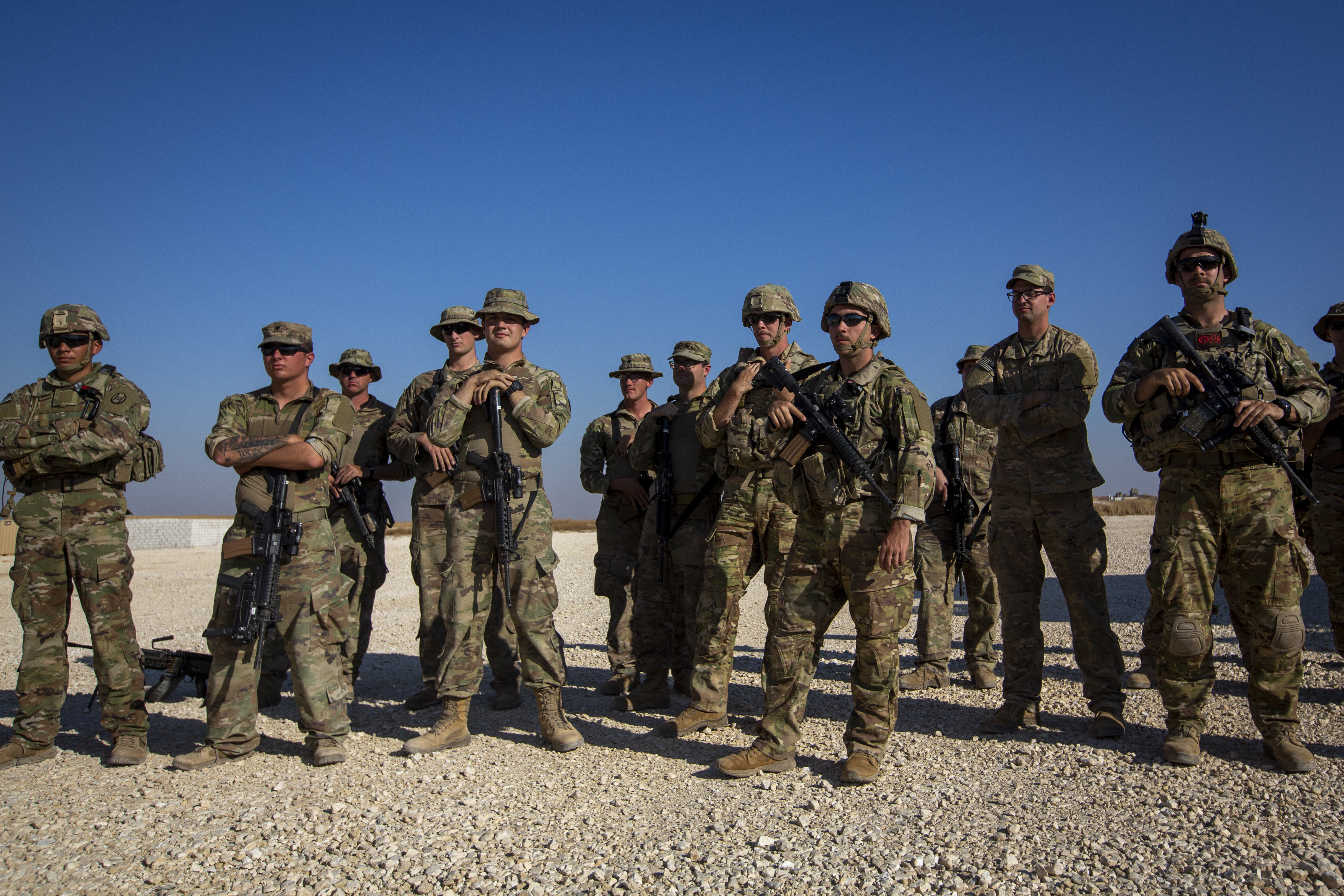 Crewmen of Bradley fighting vehicles