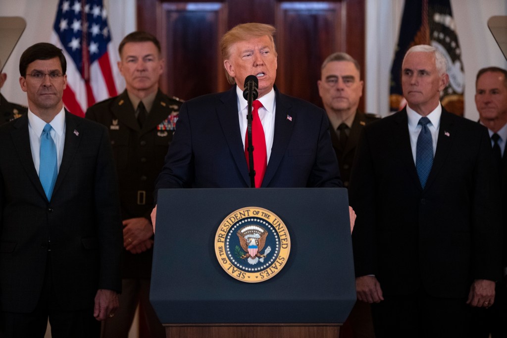 Trump says Iran is ‘standing down’ after missile attacks on US troops