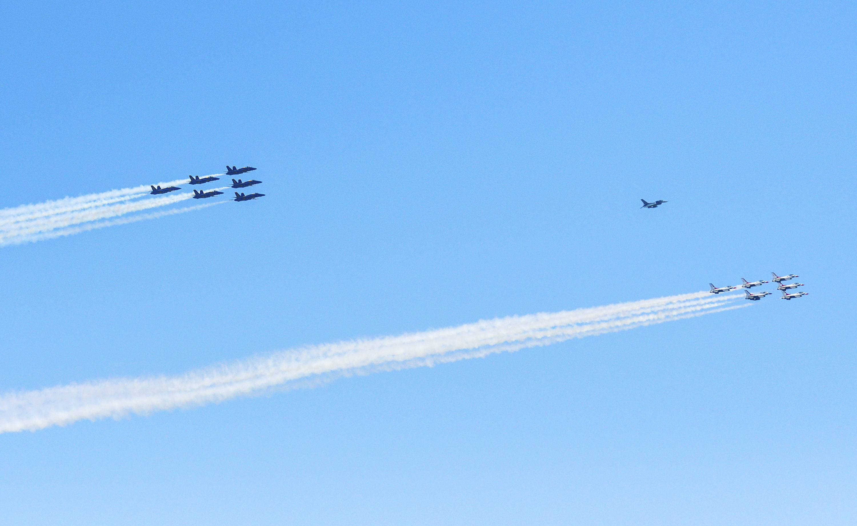 Blue Angels, Thunderbirds, New York City flyover, tribute to first responders