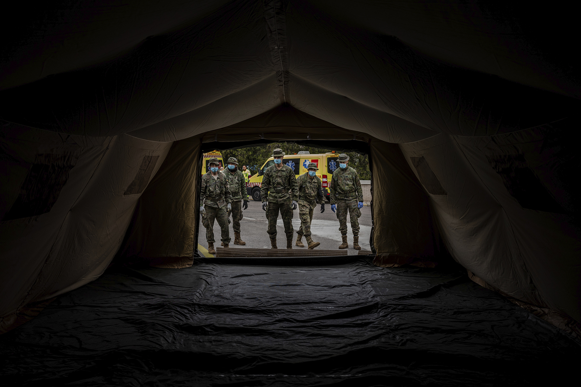 Spain field hospital, coronavirus