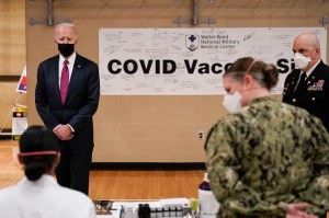 Biden visits wounded troops at Walter Reed, where son died