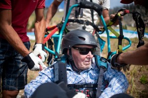 Veteran takes flight, sets adaptive paragliding record at 103