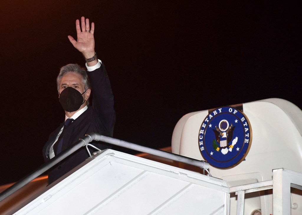 Airmen test positive for COVID-19 as virus upends Blinken’s diplomatic mission