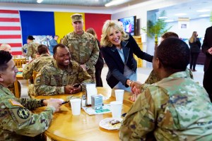 Jill Biden thanks US troops in Romania amid Ukraine war