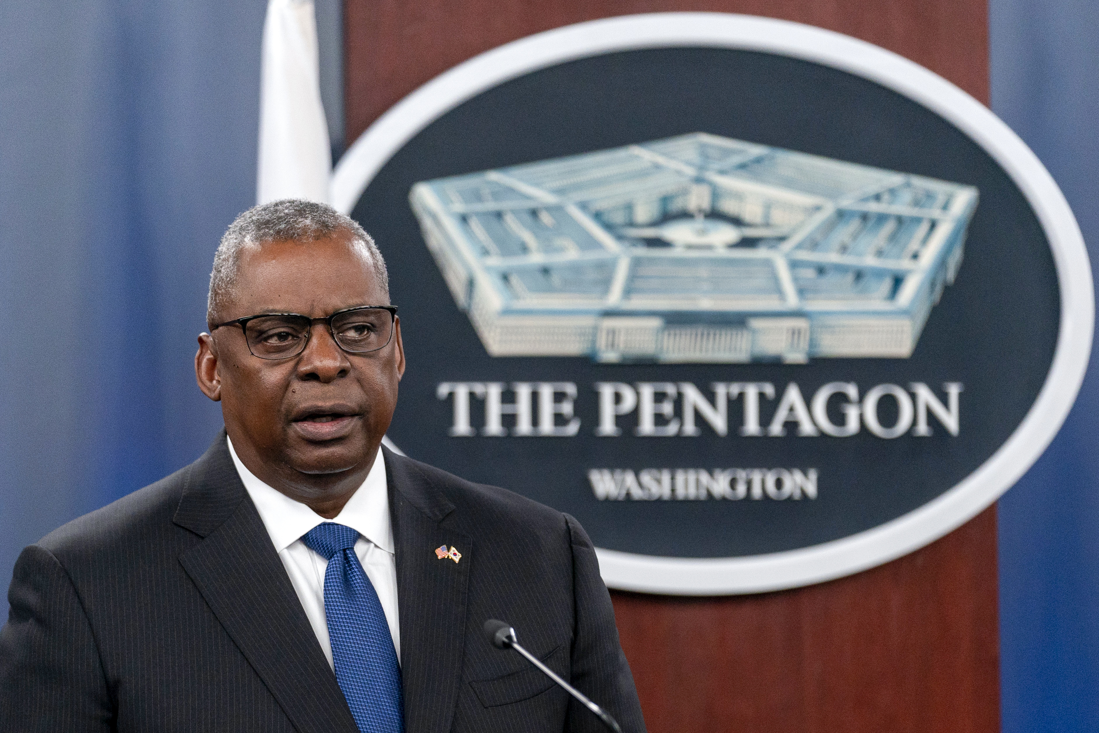 Secretary of Defense Lloyd Austin speaks during a news conference at the Pentagon, Nov. 3, 2022, in Washington.