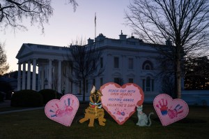 Military children helped create art for White House Valentine’s Day
