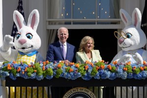 Biden kicks off Easter Egg Roll with talk of reelection bid