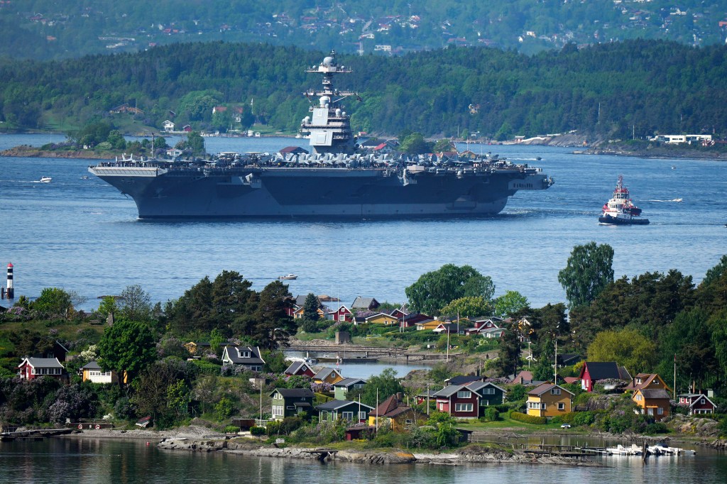 Carrier Ford arrives in NATO member Norway, to take part in drills