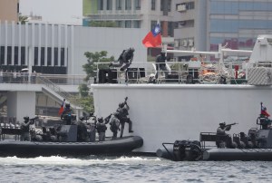 Taiwan president vows to strengthen defense tech to ward off China