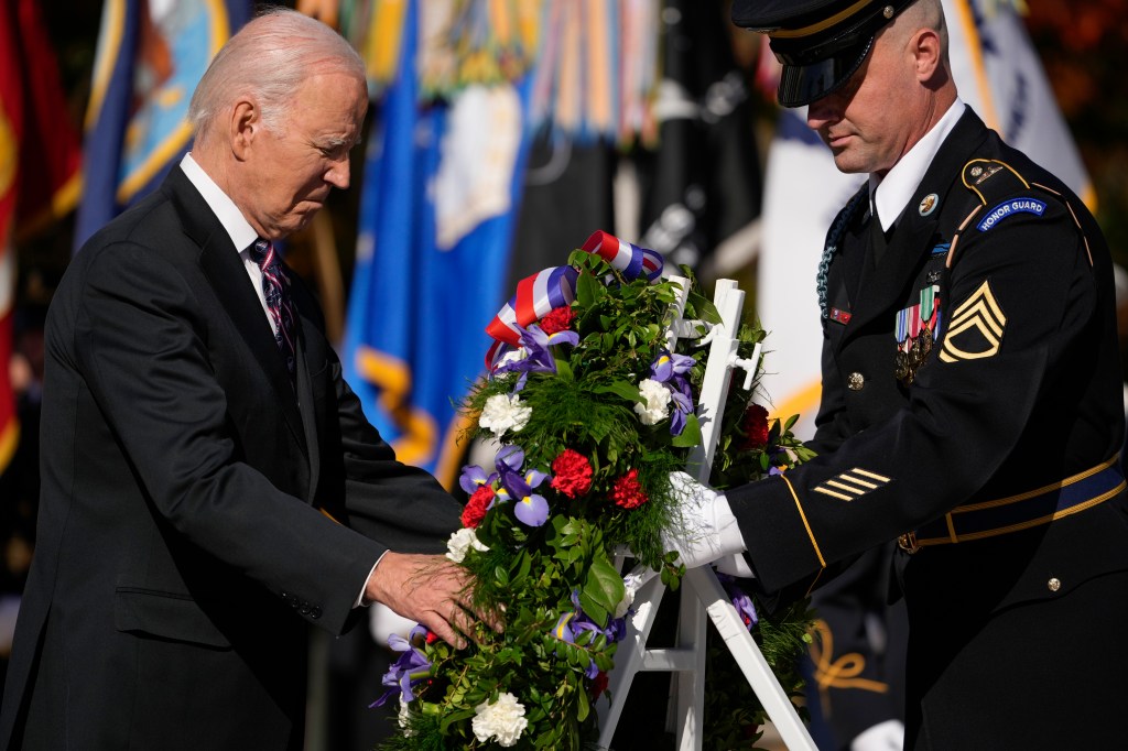 Biden says America’s veterans are ‘the steel spine of this nation’