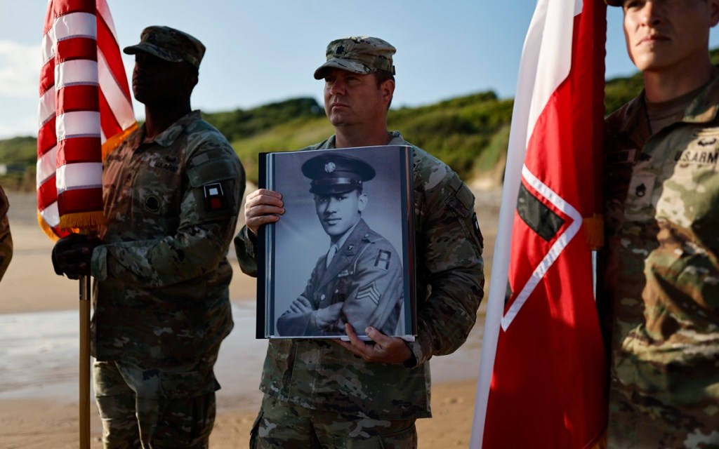Black D-Day combat medic’s long-denied medal laid on Omaha Beach