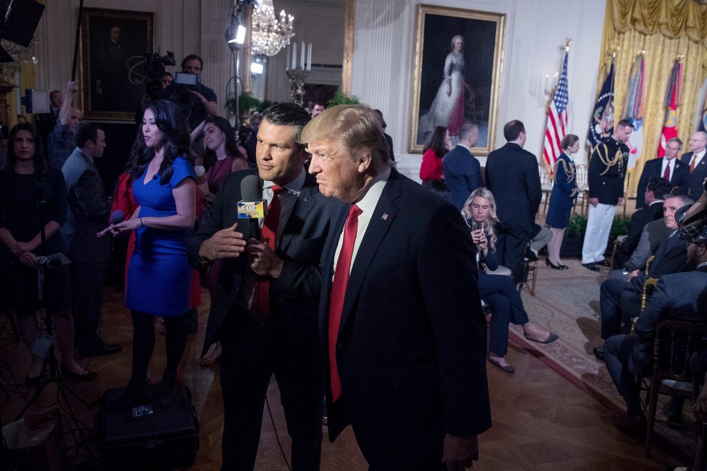 Trump’s defense choice, a Fox News host, stuns the Pentagon