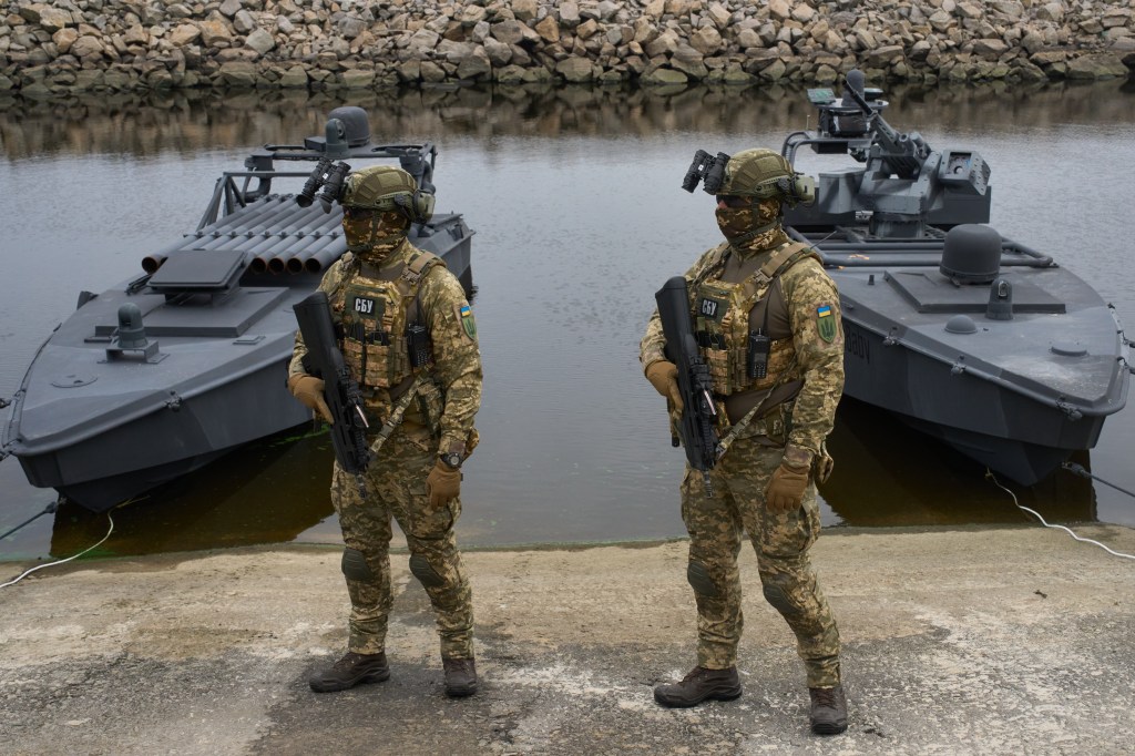 Ukraine’s first underwater drone strike caught on hacked cameras