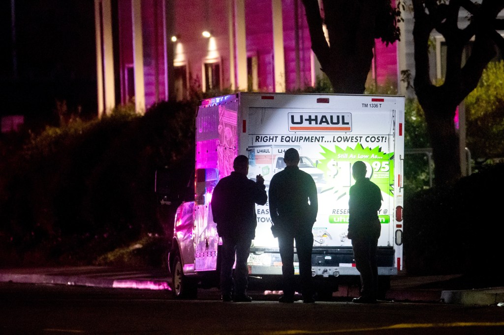 Shots fired after truck rams into California Coast Guard base