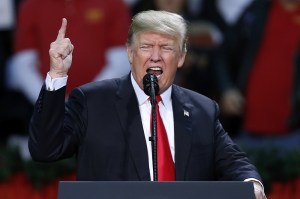 Trump accuses Dems of blocking military funding in budget negotiations