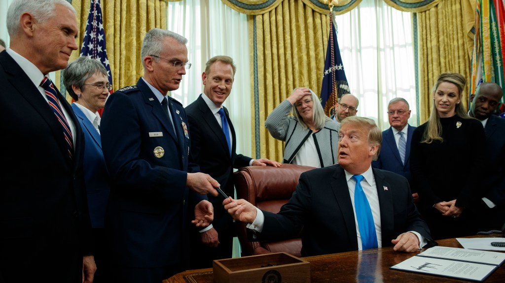 Trump officially organizes the Space Force under the Air Force … for now