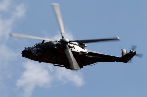 Nose cone for French special forces helo hits the trade show floor at Eurosatory