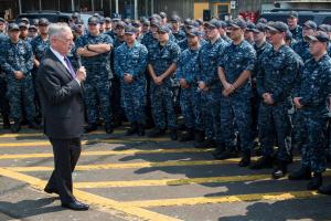 Mattis to sailors: ‘You’re not some pu–y sitting on the sidelines’