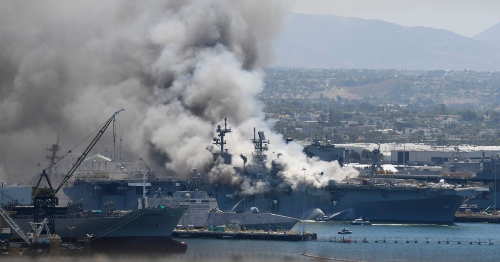Admiral: Bonhomme Richard fire believed to have started in the ‘Deep V’ cargo hold