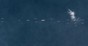 Chinese flotilla transits South China Sea, satellite imagery shows
