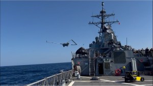 Textron drone deploys on US Navy destroyer as contractor-operated ISR node