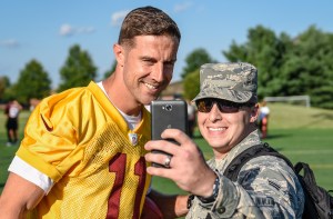 Washington Redskins take practice to Air Force base, spend the day with troops