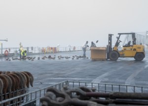 Convoy across the Atlantic will test delivery of equipment to Europe