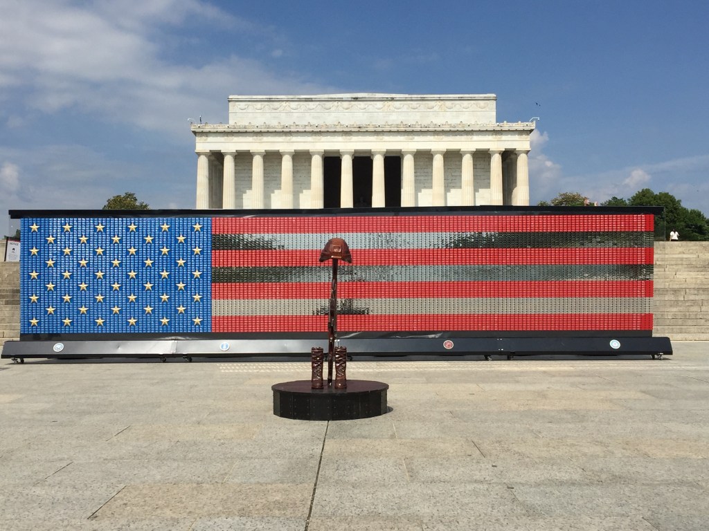 GWOT memorial made of over 7,000 dog tags will be displayed at Lincoln Memorial